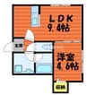 アスイエ 1LDKの間取り