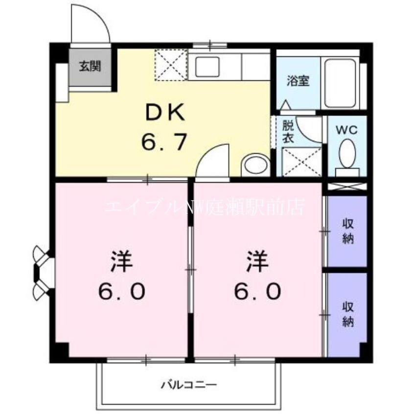 間取図 ベルフラワーⅠ