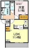 ルナⅦ 1LDKの間取り