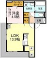ルナⅦ 1LDKの間取り