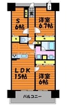 アルファステイツ倉敷阿知 3LDKの間取り