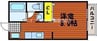 パステル庭瀬　Ｂ棟 1Kの間取り
