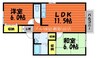 ファミール小野　B棟 2LDKの間取り
