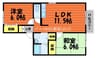 ファミール小野　B棟 2LDKの間取り
