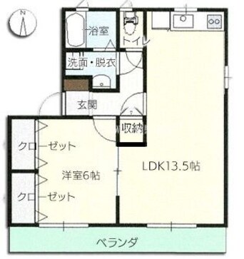 間取図 ラッキータウン庭瀬　Ｄ棟