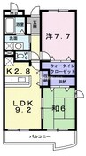 レジデンス辻が花Ⅰ 2LDKの間取り