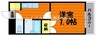 フォーラム２０ 1Kの間取り