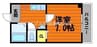グローバル松島 1Kの間取り