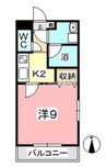 コンフォルト中祥 1Kの間取り