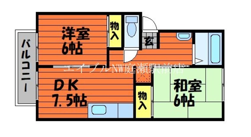 間取図 セジュール梶谷