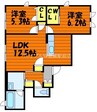 Feuillage 2LDKの間取り