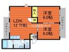 メゾンクレール 2LDKの間取り