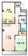 サンピア大福 2LDKの間取り