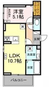 カルム 1LDKの間取り
