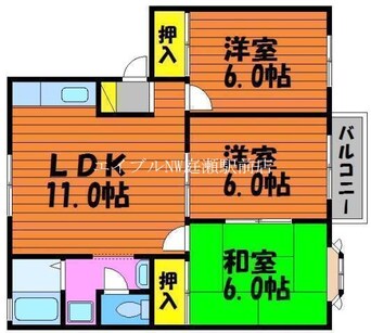 間取図 グリーンパーク西辛川Ｂ