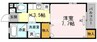 ノーブルヨシナガ 1Kの間取り