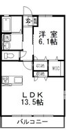 カビラＡ 1LDKの間取り