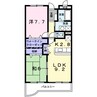 レジデンス辻が花Ⅰ 2LDKの間取り