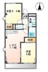 カシオペア 2LDKの間取り