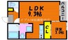 REGALEST HEARTS 1LDKの間取り