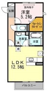 サクラコーポＡ棟 1LDKの間取り