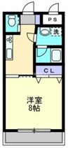 ハアラン一ノ宮 1Kの間取り