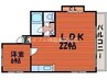 ファーレンハイトⅡ 1LDKの間取り