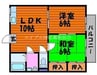 プチアリスＡ棟 2LDKの間取り