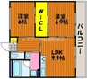 ハアラン御南 2LDKの間取り