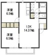 サンパティオ大福 2LDKの間取り
