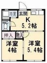 コーポ祥和 2Kの間取り
