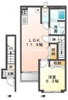 カーサ　マローネ 1LDKの間取り