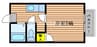 アルカディア総社 1Kの間取り