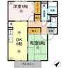 コニファーガーデン　１棟 2DKの間取り
