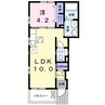フローレスタタウンＡ 1LDKの間取り