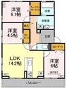 フェリシタス 3LDKの間取り