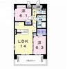 アンジュラピス 2LDKの間取り