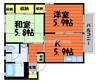 サリーレ太陽Ⅱ　Ｂ棟 2Kの間取り