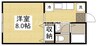セントラル福島 1Kの間取り