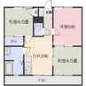 ビレッジ八浜 3DKの間取り