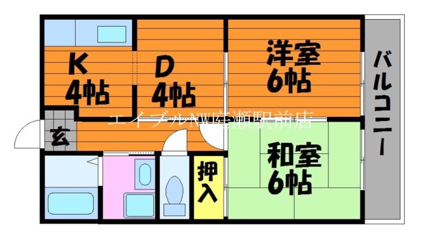 間取図 リバティ安原Ⅲ