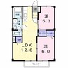 ニューシティ大島 2LDKの間取り