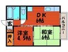 ストーク辰巳 2DKの間取り