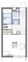 レオパレスピュア高松 1Kの間取り
