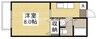 ファンコーポレーションＤ 1Kの間取り