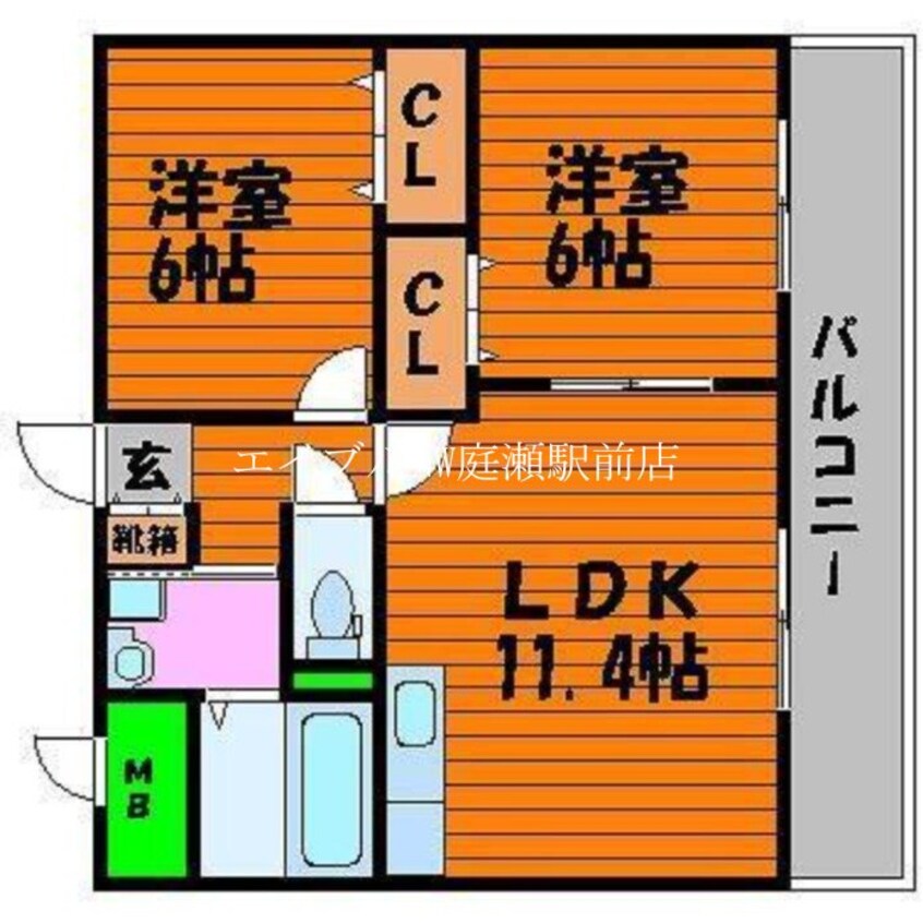 間取図 マリベールフレール