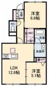 レジーナⅡ 2LDKの間取り
