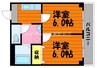 グローバル松島 1Kの間取り