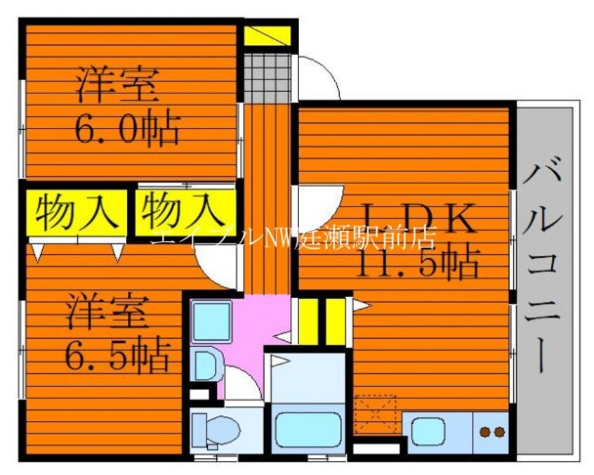 間取図 ハイカムール花尻　A棟