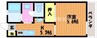 ドミール西口　A棟 1Kの間取り